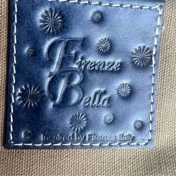 VTG Firenze Bella Marina Leather Oversized Front Pocket Hobo Shoulder Handbag - Picture 6 of 16